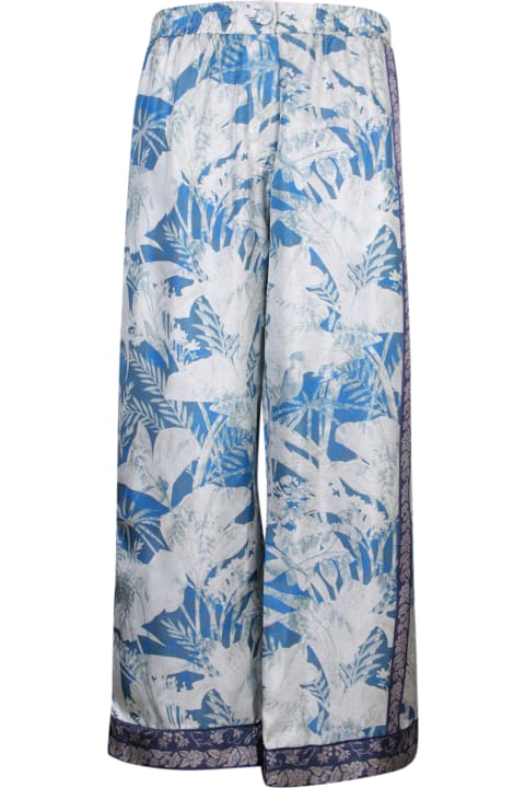 Pierre-Louis Mascia Pants & Shorts for Women Pierre-Louis Mascia Aloe Light Blue/white Trousers