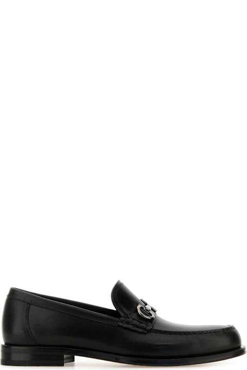 Ferragamo for Kids Ferragamo Black Leather Teatro Loafers