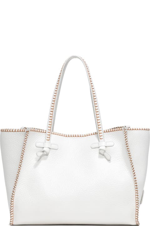 Fashion for Women Gianni Chiarini White Marcella Shopping Bag In Bubble Leather