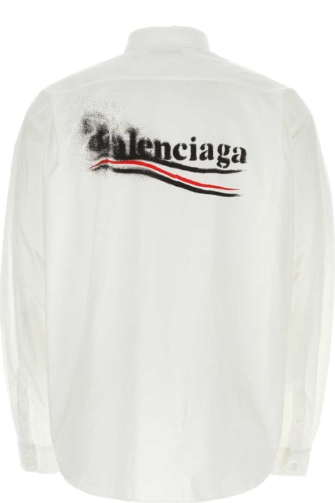 Balenciaga Clothing for Men Balenciaga Political Stencil Large Fit Shirt