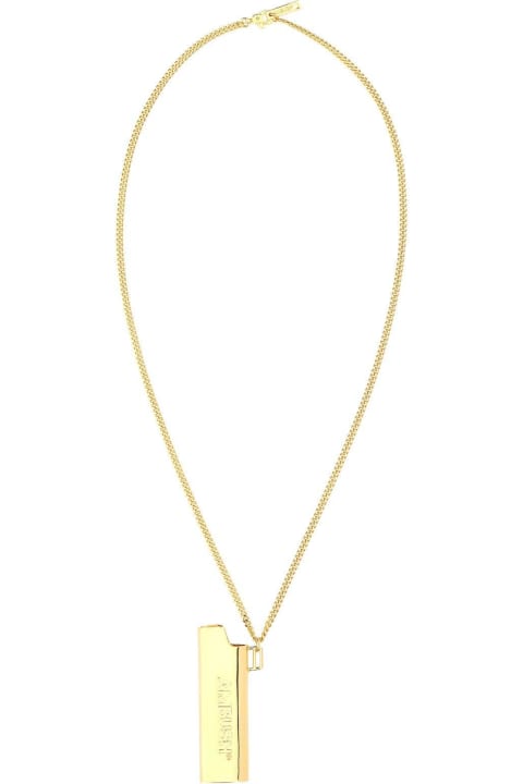 Jewelry for Men AMBUSH Gold Metal Lighter Case Necklace