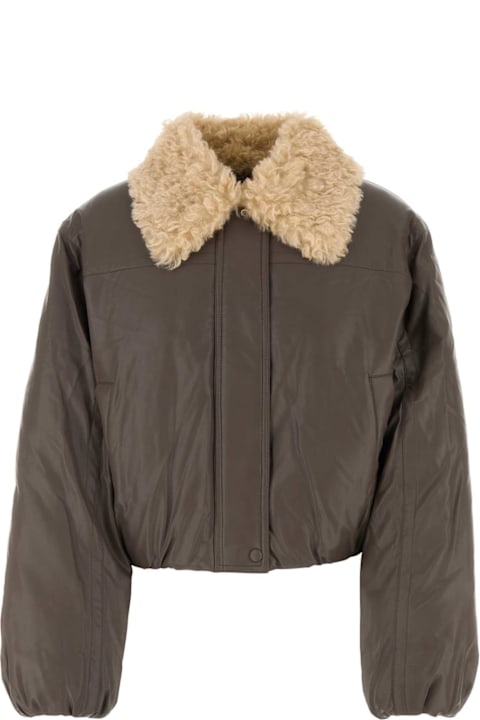 Homeware STAND STUDIO Brown Synthetic Leather Fran Padded Jacket