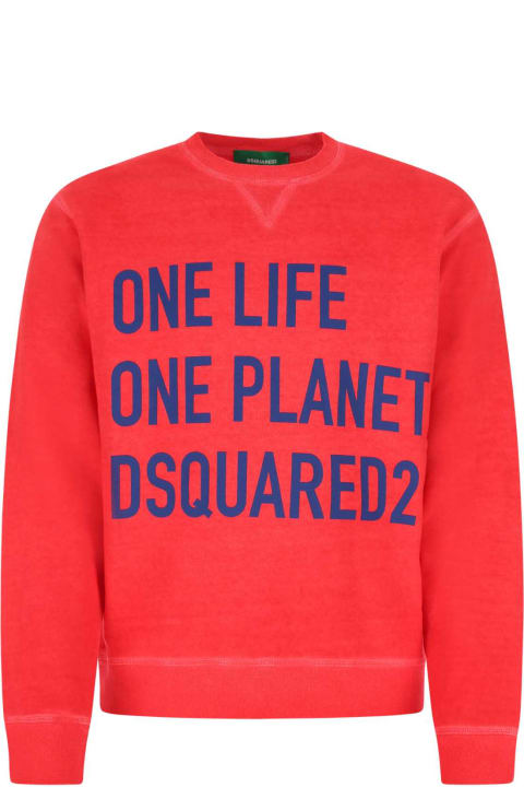 Dsquared2 Sale for Men Dsquared2 Red Cotton Sweatshirt