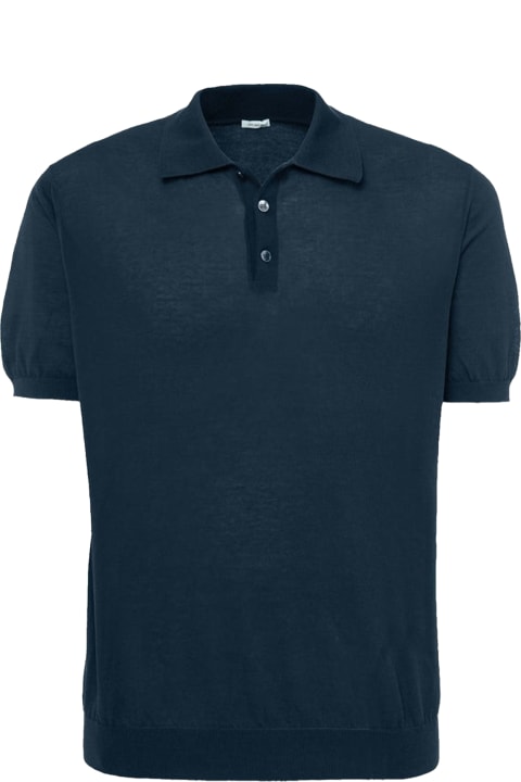 Malo Topwear for Men Malo Polo With Short Sleeves In Blue
