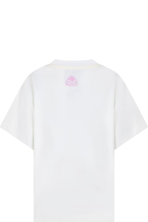 Flower Mountain T-Shirts & Polo Shirts for Girls Flower Mountain White T-shirt For Girl With Flowers