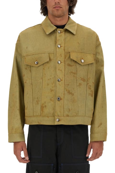 MSGM Coats & Jackets for Men MSGM Denim Jacket Dyed In Tea