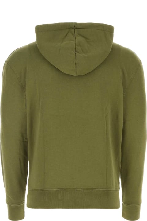Fleeces & Tracksuits for Men Maison Kitsuné Army Green Cotton Sweatshirt