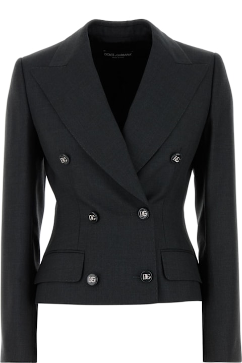 أدوات منزلية Dolce & Gabbana Dolce Double-breasted Jacket With Dg Logo Buttons