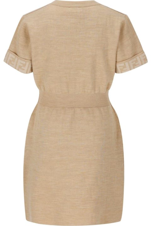Sale for Girls Fendi Melange Short-sleeved Dress