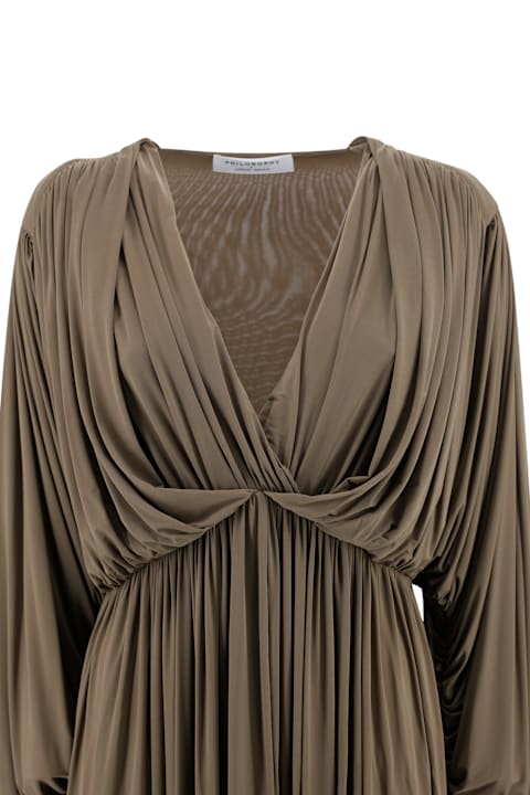 Philosophy di Lorenzo Serafini for Women Philosophy di Lorenzo Serafini V-neck Long Dress