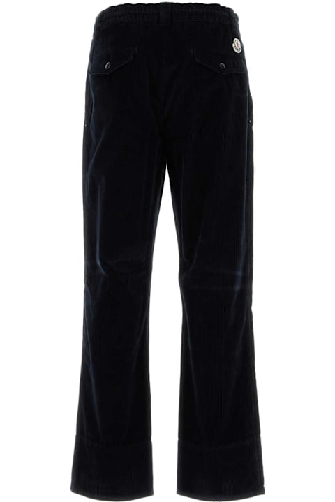 آخر صيحات الموضة من القسم الرجالي Moncler Navy Blue Corduroy Pant