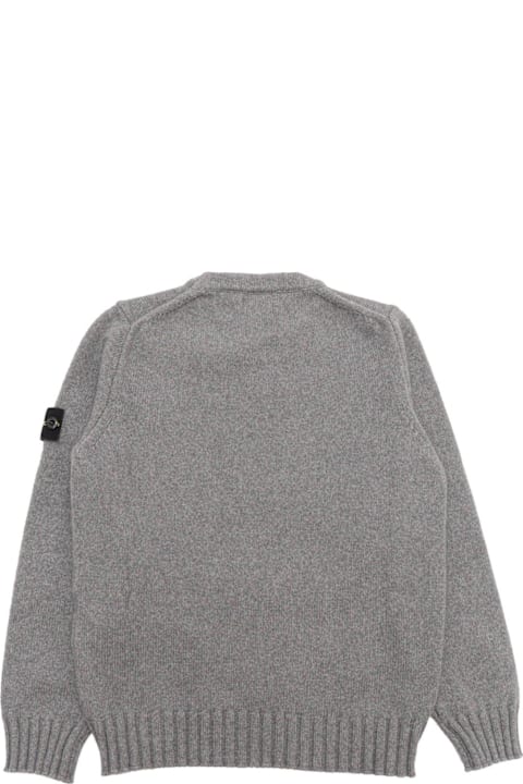 Stone Island لـ أولاد Stone Island Logo Patch Crewneck Jumper