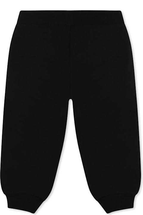 Bottoms for Baby Boys Moschino Black Trousers For Babykids With Logo