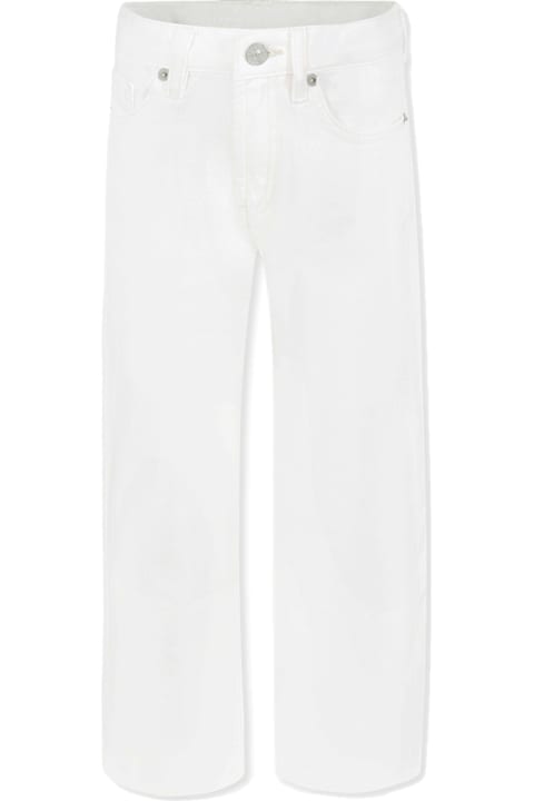 Homeware Diesel White Jeans For Boy With Logo