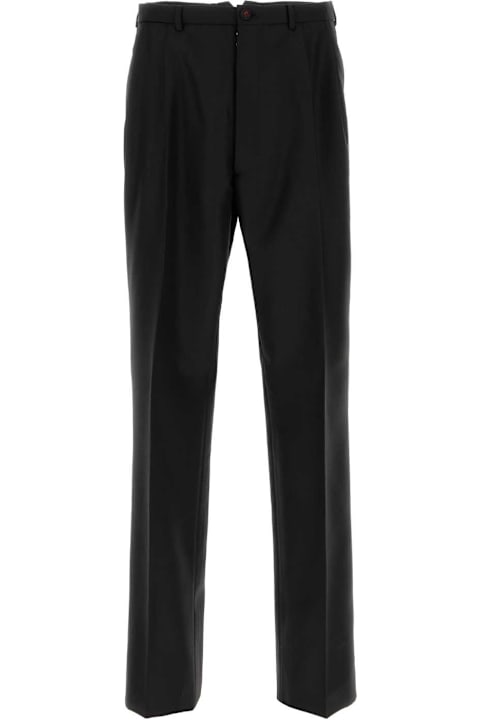 سراويل لـ القسم الرجالي Maison Margiela Black Wool Blend Pant