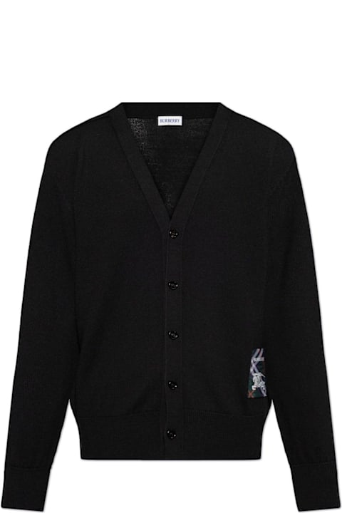 メンズ ニットウェア Burberry Logo Patch V-neck Knitted Cardigan