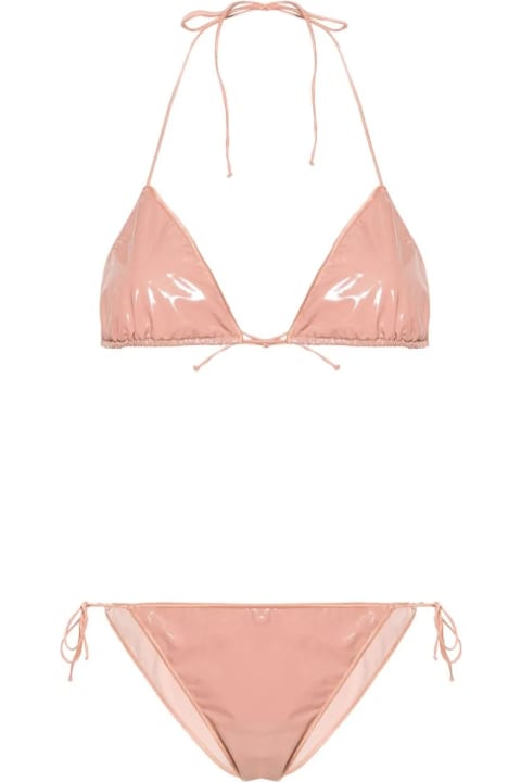 Oseree Swimwear for Women Oseree Tan Pink Latex Microkini
