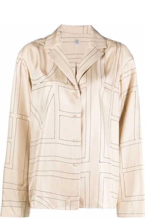 Totême Coats & Jackets for Women Totême Monogram Silk Pj Top