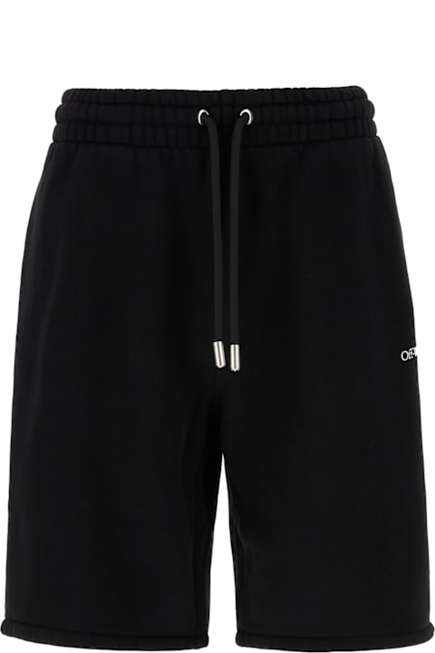 Off-White Pants for Men Off-White Black Cotton Bermuda Shorts
