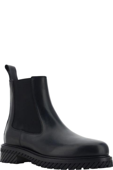 Off-White Boots for Men Off-White Combat Chelsea Boots