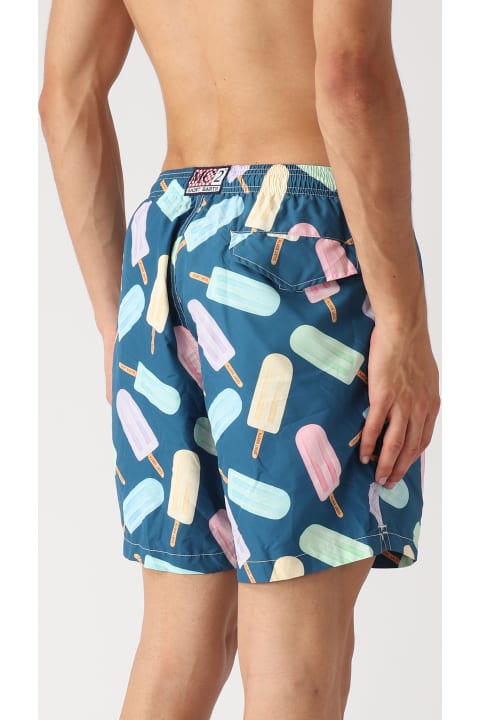 Pants for Men MC2 Saint Barth Ultralight Swim Short Pop Ice Sb 61 Shorts