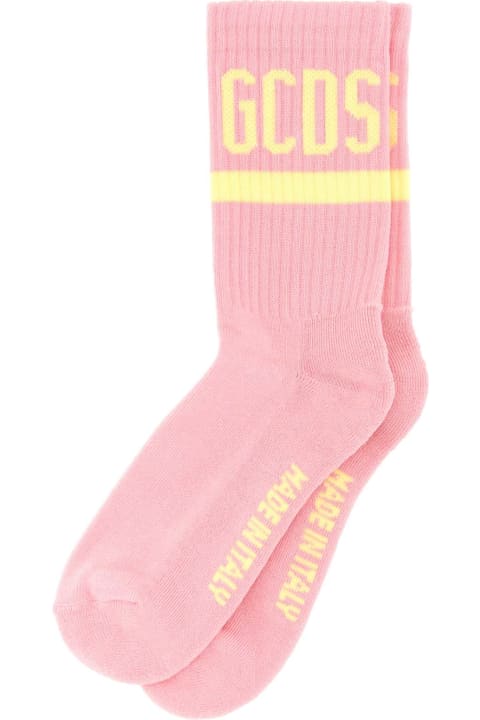 GCDS Underwear & Nightwear for Women GCDS Pink Stretch Cotton Blend Socks
