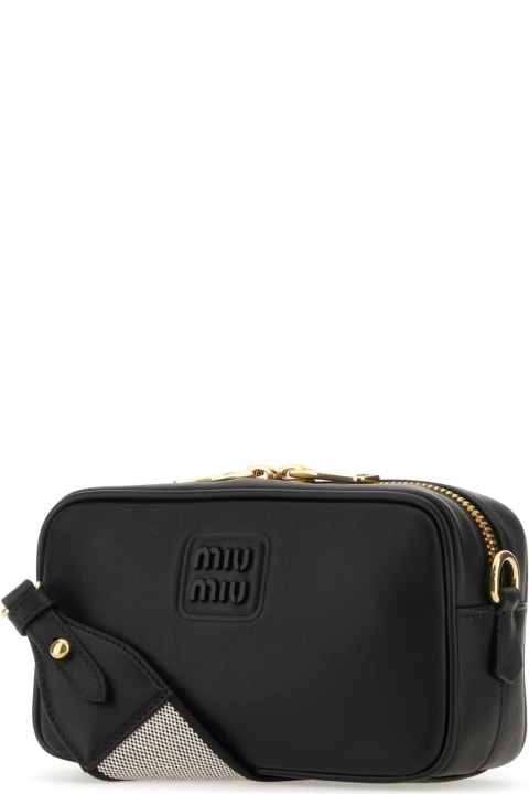 Miu Miu Shoulder Bags for Women Miu Miu Black Leather Crossbody Bag