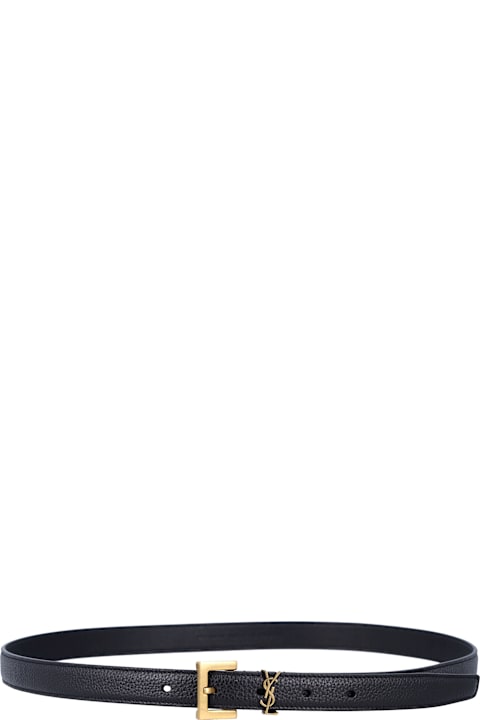 Homeware Saint Laurent Saint Laurent Cassandre Leather Belt