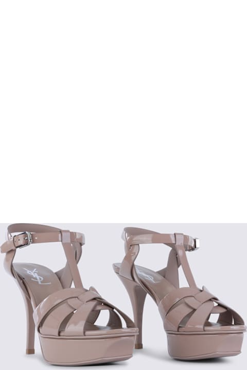 Homeware Saint Laurent Nude Leather Tribute 75 Sandals