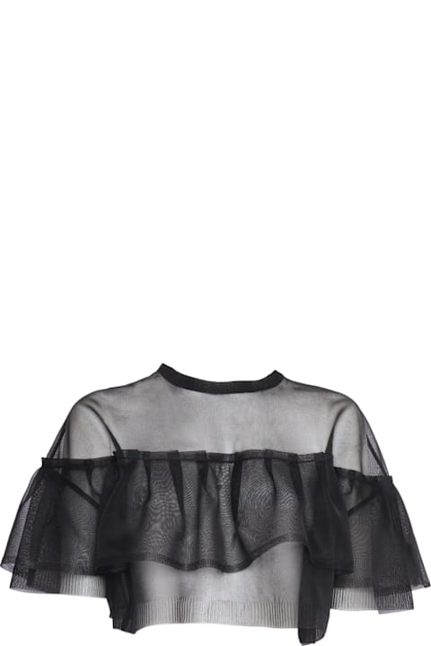أدوات منزلية Philosophy di Lorenzo Serafini Transparent Shirt With Ruffle