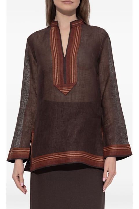 Homeware Tory Burch Linen Striped Tunic