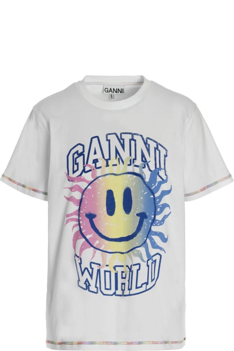 T-shirt 'smiley Ganni World'