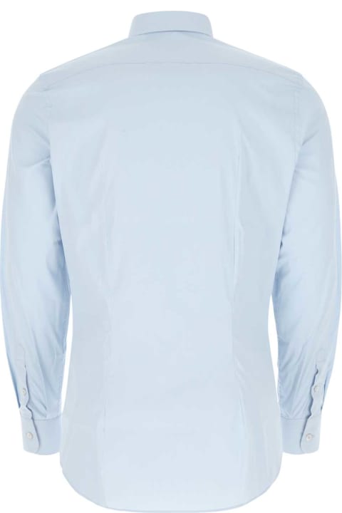 Prada Shirts for Men Prada Powder Blue Poplin Shirt