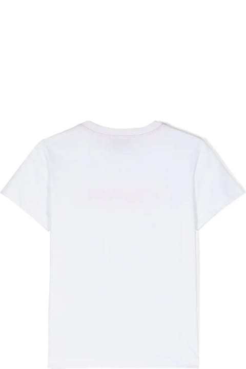 Missoni Kids Missoni Kids White T-shirt With Pink Sequins Logo