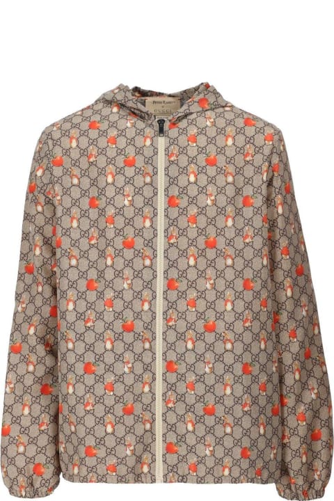 Allover Printed Hooded Jacket