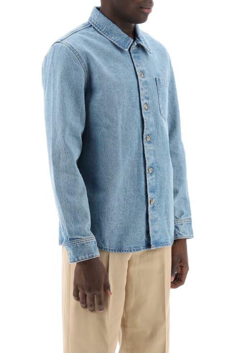 A.P.C. Coats & Jackets for Men A.P.C. Vittorio Brodée Poitrine Denim Overshirt