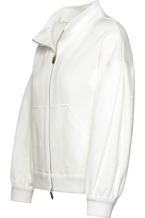 Max Mara for Women Max Mara 'gastone' White Cotton Blend Crop Jacket