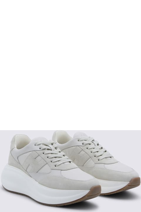 Hogan White Leather Maxi Active Sneakers