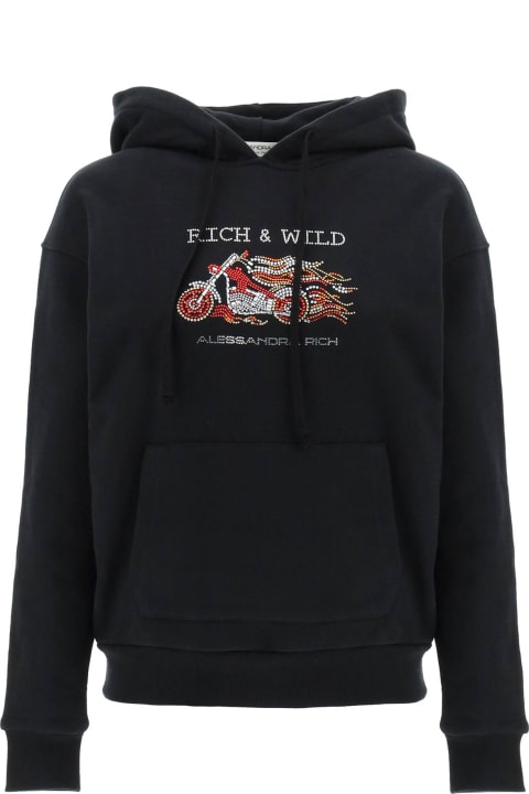 Alessandra Rich Fleeces & Tracksuits for Women Alessandra Rich 'rich &amp; Wild' Hoodie