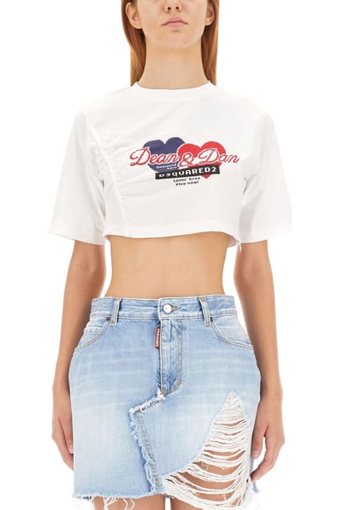 Dsquared2 Topwear for Women Dsquared2 Cropped Fit T-shirt