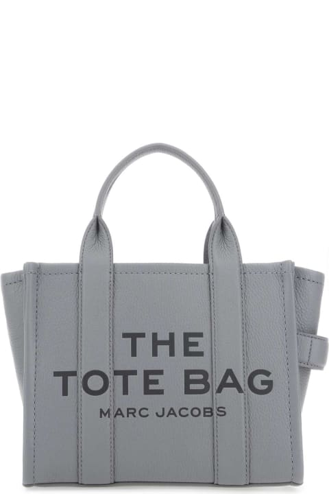 Marc Jacobs Totes for Women Marc Jacobs Grey Leather Mini The Tote Bag Handbag