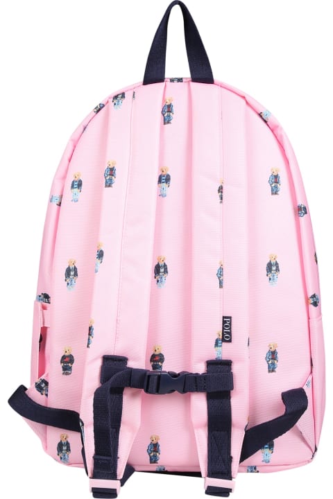 Fashion for Girls Ralph Lauren Pink Backpack For Girl With Polo Bear