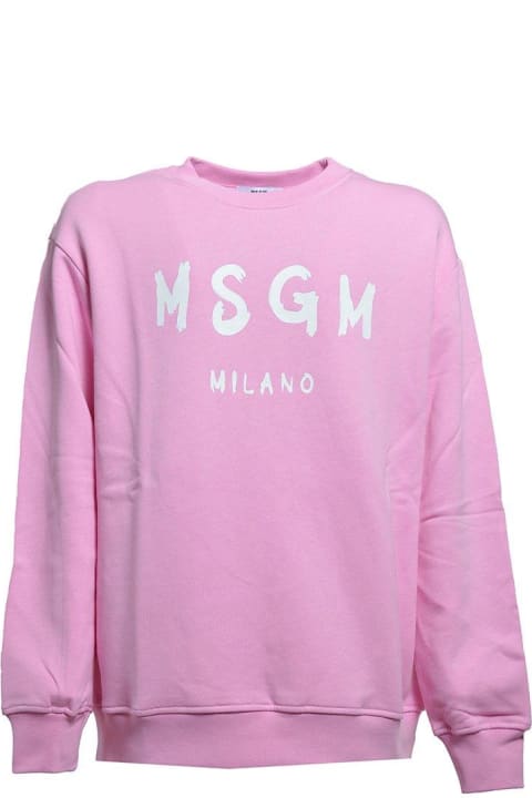ボーイズ MSGMのニットウェア＆スウェットシャツ MSGM Logo Printed Crewneck Sweatshirt