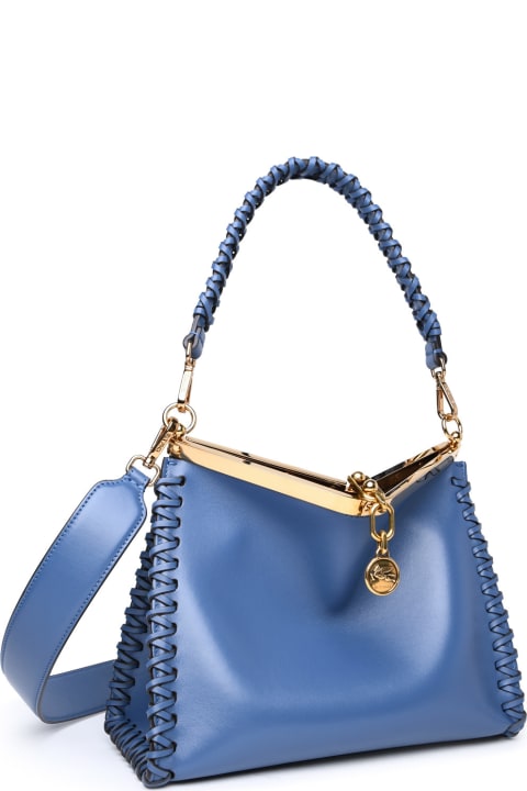 Etro Bags for Women Etro Small 'vela' Blue Leather Bag