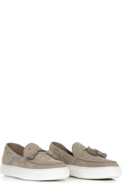 Fratelli Rossetti One Loafers & Boat Shoes for Men Fratelli Rossetti One Moccasin In Beige Suede And Rubber Sole
