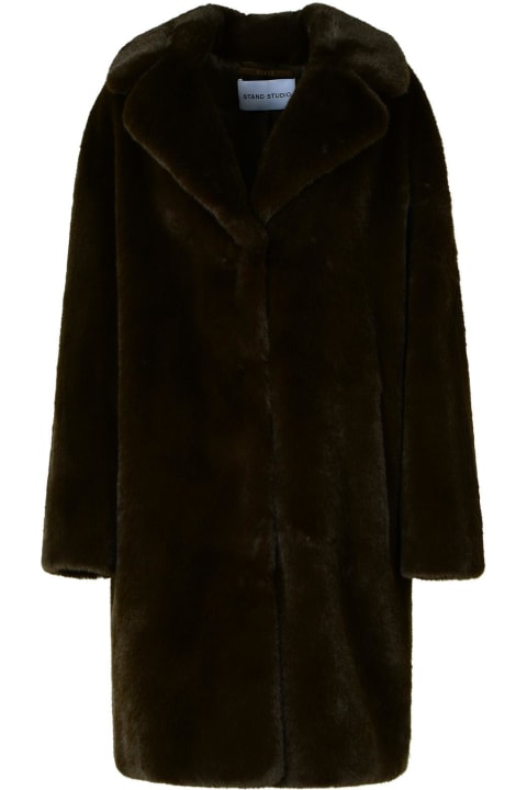 STAND STUDIO معاطف وجواكت لـ السيدات STAND STUDIO 'teddy Camille' Brown Faux Fur Jacket