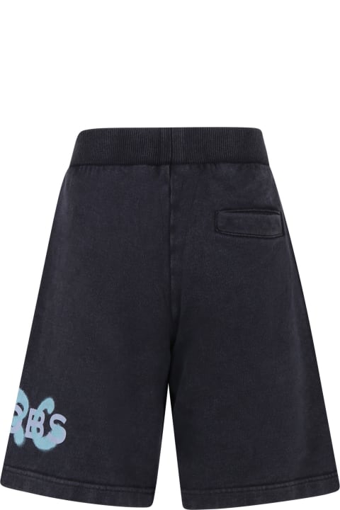 Little Marc Jacobs for Kids Little Marc Jacobs Black Shorts For Boy With Logo