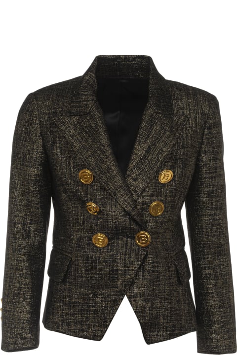 Topwear for Girls Balmain Double-breasted Jacket