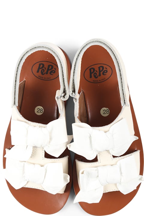 Homeware Pèpè Ivory Sandals For Girl
