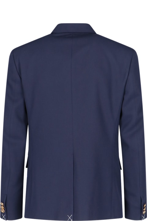 Versace Coats & Jackets for Men Versace Blue Virgin Wool Blazer